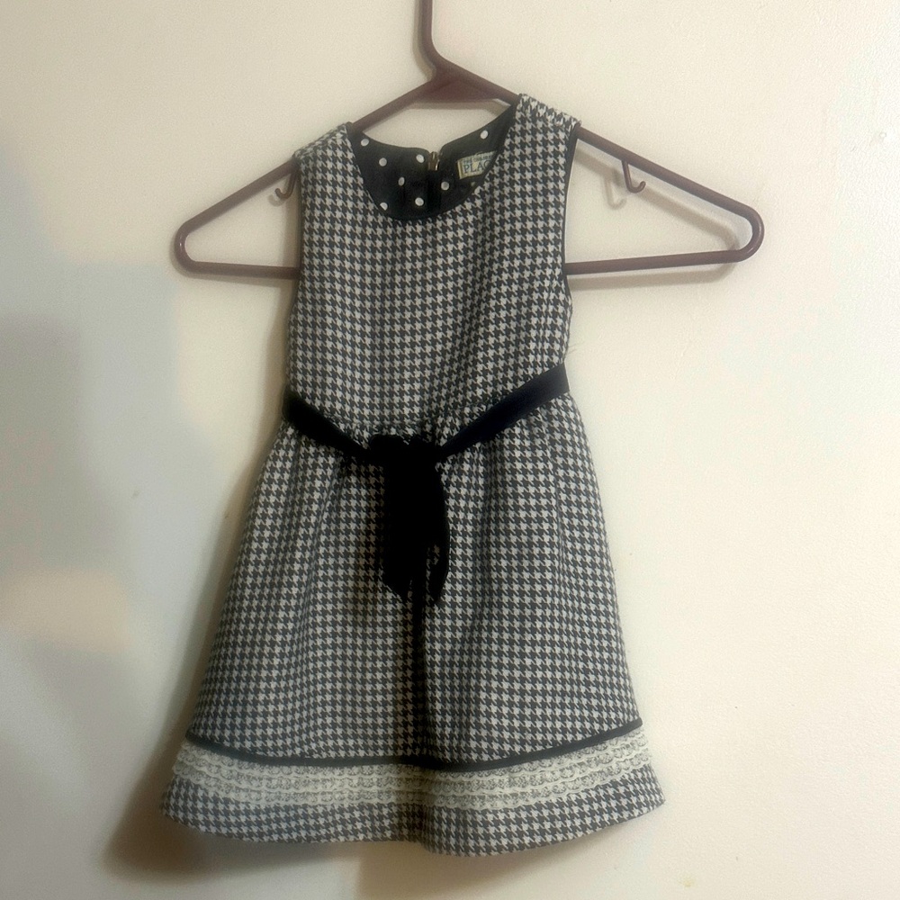 The Children's Place Classic Houndstooth Dress with Black Accents